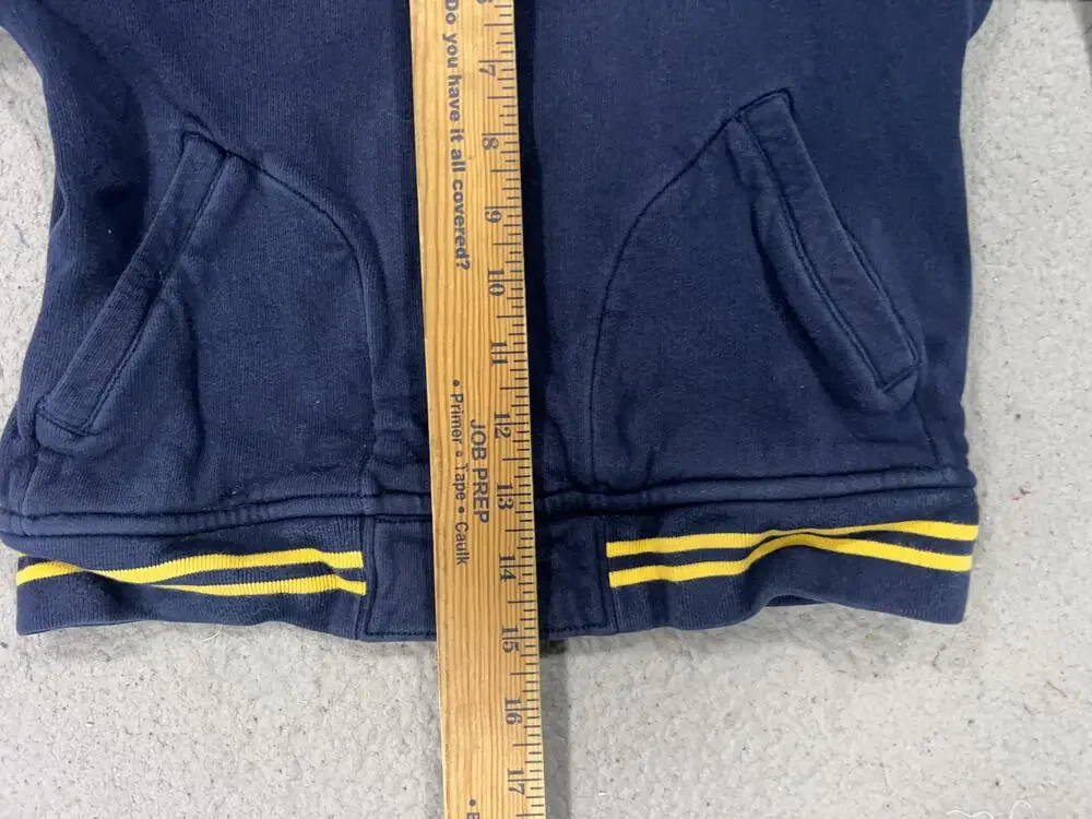 Polo Ralph Lauren Jacket Kids 7 Blue Green Fleece Hooded Varsity Snap Logo